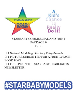 STARBABY MODELS PACKAGE 0 FREE INFO AND GUIDELINE SUBMISSIONS PACKET