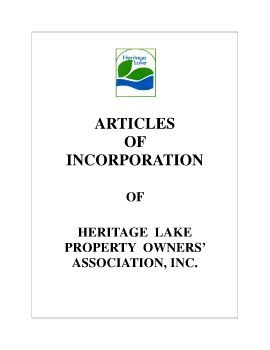 HLPOA Articles of Incorporation