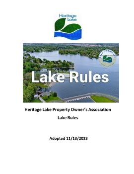 2023 Lake Rules - Adopted 12-12-2022