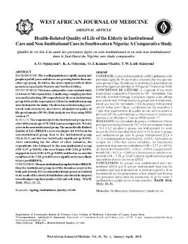 Health-related Quality Of Life Of The Elderly