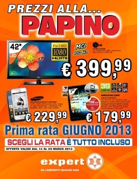 Volantino Expert Papino Fine Marzo 2013