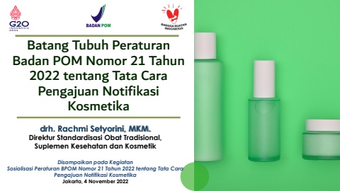 Materi Sosialisasi PerBPOM No. 21 tahun 2022