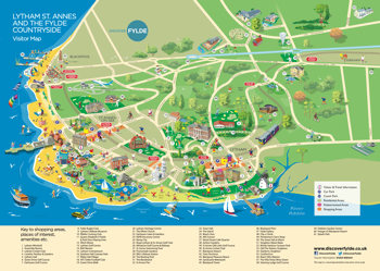 Lytham St. Annes and The Fylde Copuntryside Visitor Map