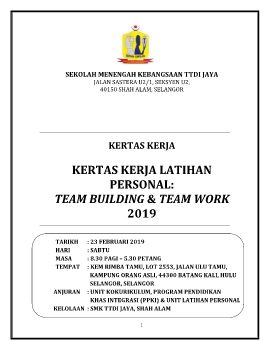 LP TEAM BUILDING - SMK TTDI JAYA SHAH ALAM