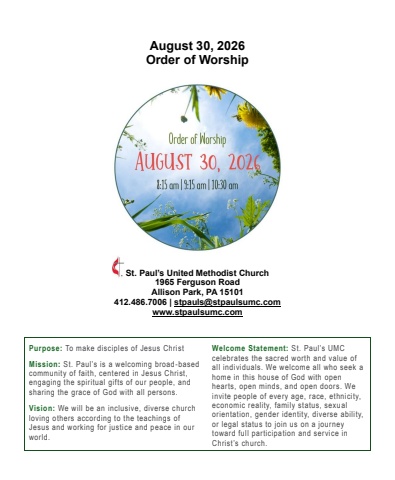 Worship Guide 8.30.26