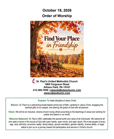 Worship Guide 10.18.26