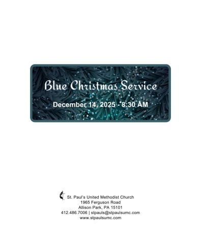 Worship Guide 12.14.25 Blue Christmas Service