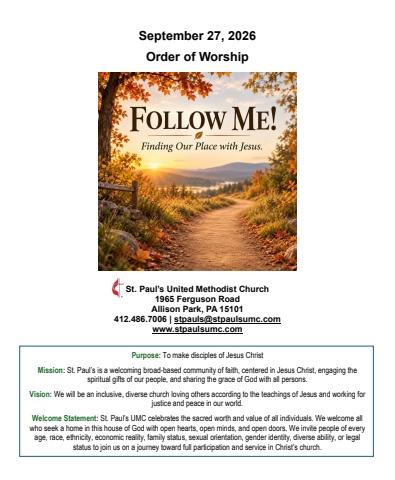 Worship Guide 9.27.26