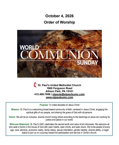 Worship Guide 10.4.26