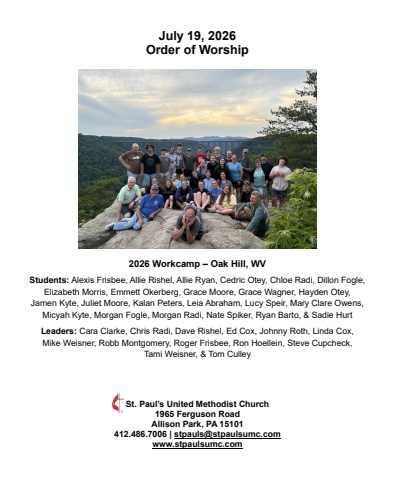 Worship Guide 7.19.26