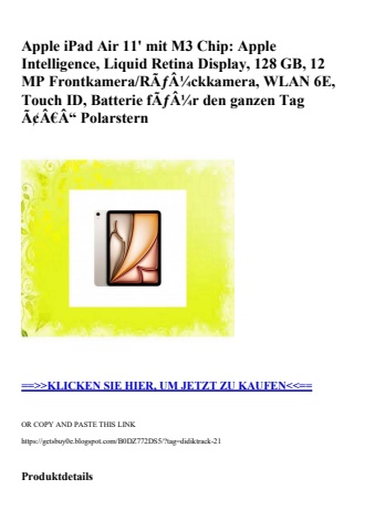 4538 apple ipad air 11' mit m3 chip  apple intelligence  liquid retina display  128 gb  12 mp frontkamer