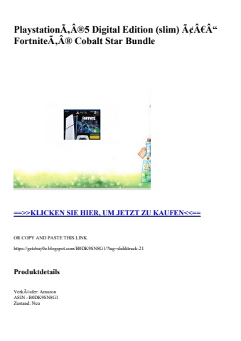 8329 playstationã‚â®5 digital edition  slim  ã¢â€â“ fortniteã‚â® cobalt star bundle