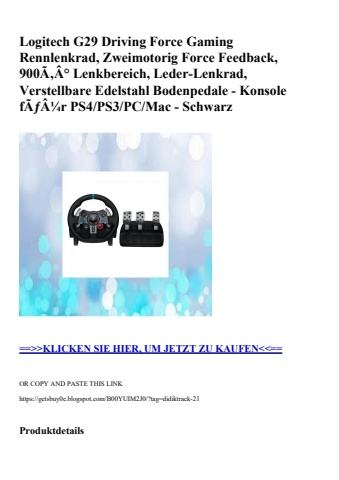 0490 logitech g29 driving force gaming rennlenkrad  zweimotorig force feedback  900ã‚â° lenkbereich  led