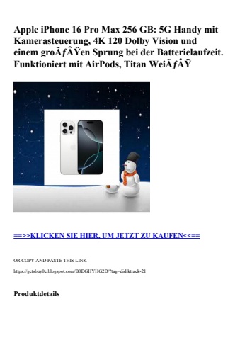 6182 apple iphone 16 pro max 256 gb  5g handy mit kamerasteuerung  4k 120 dolby vision und einem groãƒâÿ