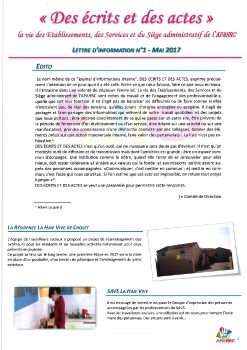 Des écrits et des mots mai 2017