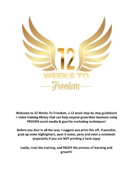 12 Weeks To Freedom Guidebook