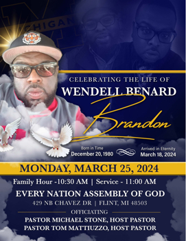 Wendell Brandon Home-going Program