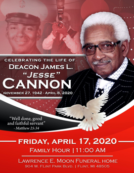 J. Cannon Home-going Program