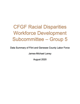 CFGF Racial Disparities Taskforce Development 