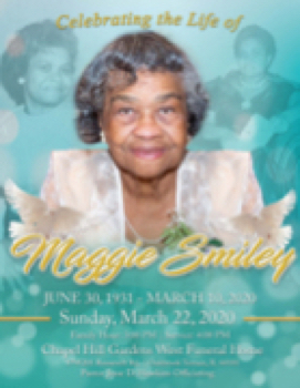 Mrs. Maggie Smiley Homegoing Program