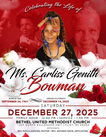 Ms. Carliss Bowman Homegoing Celebration Program