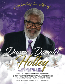 Homegoing Celebration Program for Duane Holley