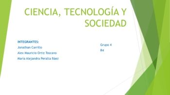 CIENCIA, TECNOLOGÍA Y SOCIEDAD