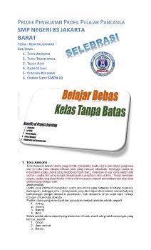 BULETIN PROJEK PROFIL PELAJAR PANCASILA KWU SMPN 83