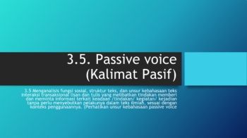 3.5. Kalimat Pasif
