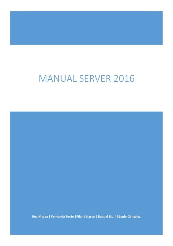 Manual server 2016