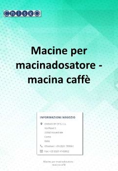 Macine per macinadosatore - macina caffè