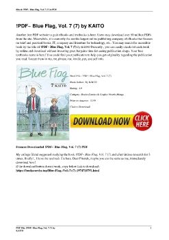 !PDF~ Blue Flag, Vol. 7 (7) by KAITO