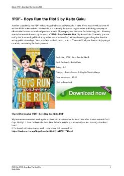 !PDF~ Boys Run the Riot 2 by Keito Gaku