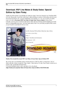 Download .PDF Line Mates & Study Dates: Special Edition by Eden Finley