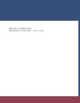 Biblical Counseling II