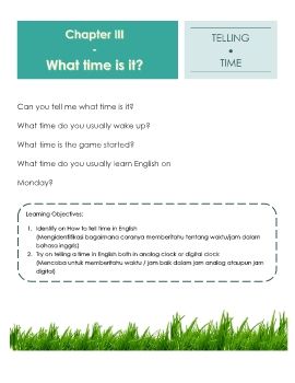 Chapter 3 - Telling time