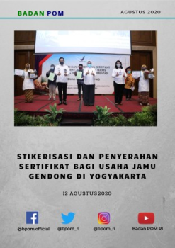 Stikerisasi dan Penyerahan Sertifikat Bagi Usaha Jamu Gendong di Yogyakarta
