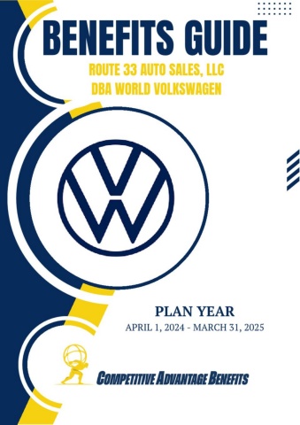 Route 33 Auto Sales DBA World Wolkswagen Benefit Booklet 2024-25