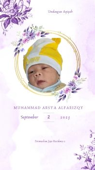 Undangan Aqiqah Muhammad Arsya Alfarizqy