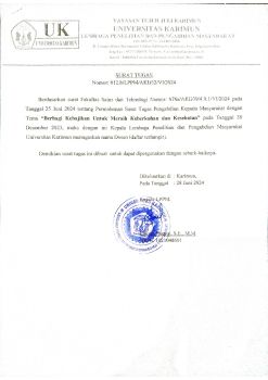 Surat Tugas PKM donor darah