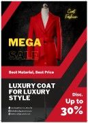 Luxury Coat and Suit Shop Promotion Catalogue Flyer Brochure