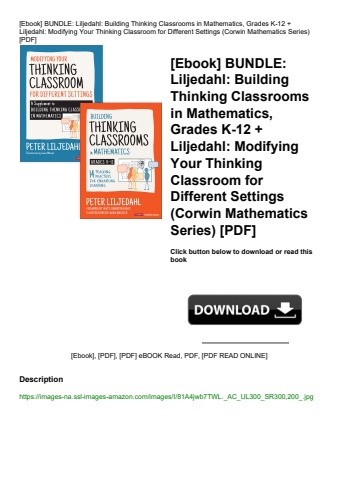 [ebook] bundle liljedahl building thinking classrooms in mathematics  grades k-12 + liljedahl modify