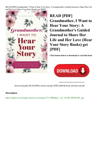read [pdf] grandmother  i want to hear your story a grandmother's guided journal to share her life a