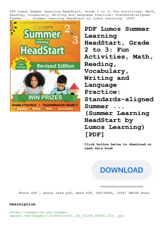 pdf lumos summer learning headstart  grade 2 to 3 fun activities  math  reading  vocabulary  writing