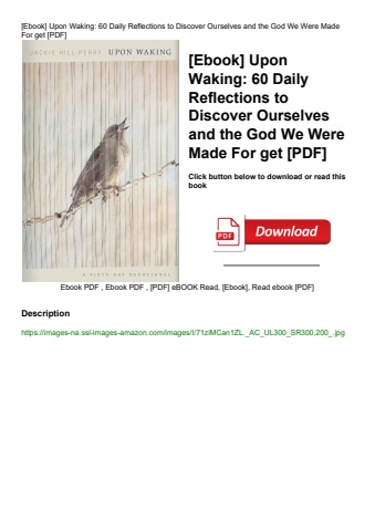 [ebook] upon waking 60 daily reflections to discover ourselves and the god we were made for get [pdf