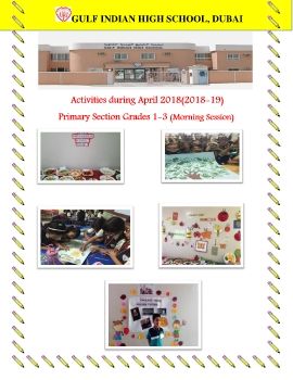 Activity Report April 2018 - grade 1-3
