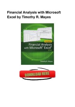 Financial Analysis with Microsoft Excel by Timothy R. Mayes