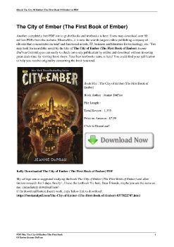 The City of Ember (The First Book of Ember)Jeanne DuPrau