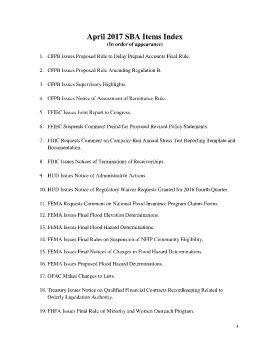 April 2017 Regulatory Review