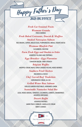 2025 Father's Day Brunch Buffet Menu